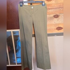 Tory Burch Olive Green Pleated Dress Pants